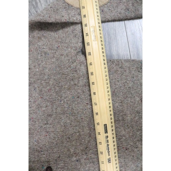 vintage PENDLETON WESTERN RAG WOOL ELBOW PATCH OUTDOORS SWEATER L - Picture 4 of 6